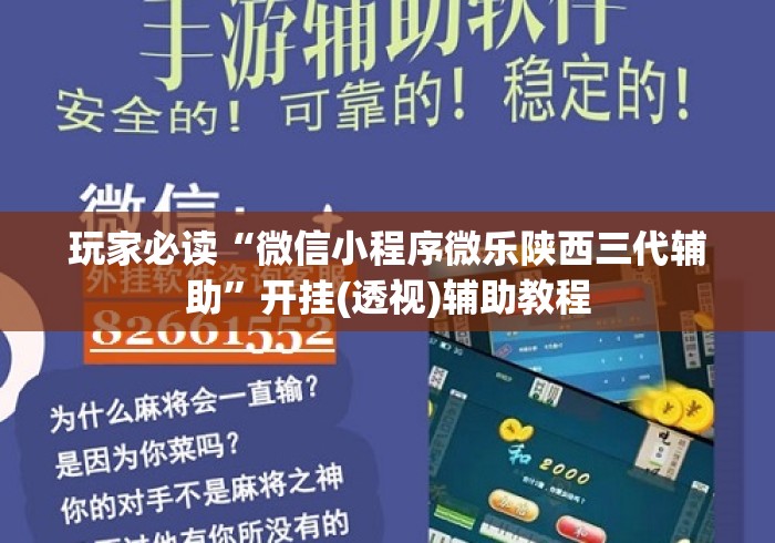 玩家必读“微信小程序微乐陕西三代辅助”开挂(透视)辅助教程