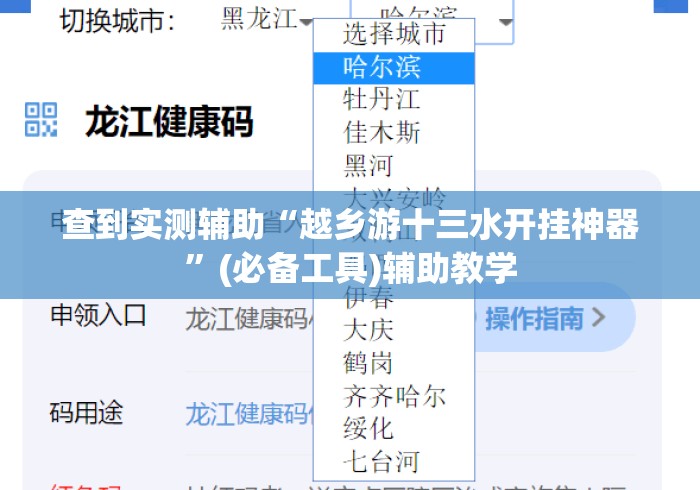 查到实测辅助“越乡游十三水开挂神器”(必备工具)辅助教学