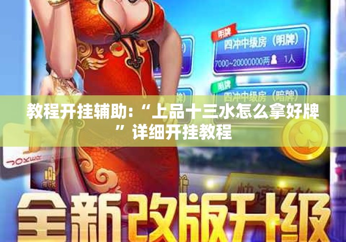 教程开挂辅助:“上品十三水怎么拿好牌”详细开挂教程