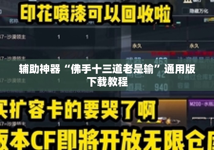 辅助神器“佛手十三道老是输”通用版下载教程