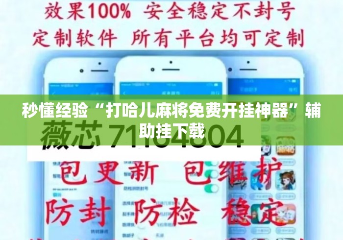 秒懂经验“打哈儿麻将免费开挂神器”辅助挂下载